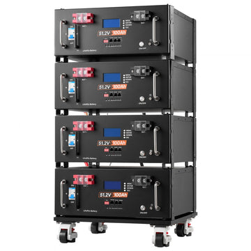 Vevor Server Rack Battery 48V 100Ah LiFePO4 Lithium Battery with Bluetooth Display 5120Wh 4 Pack New