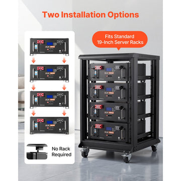 Vevor Server Rack Battery 48V 100Ah LiFePO4 Lithium Battery 2 Pack New