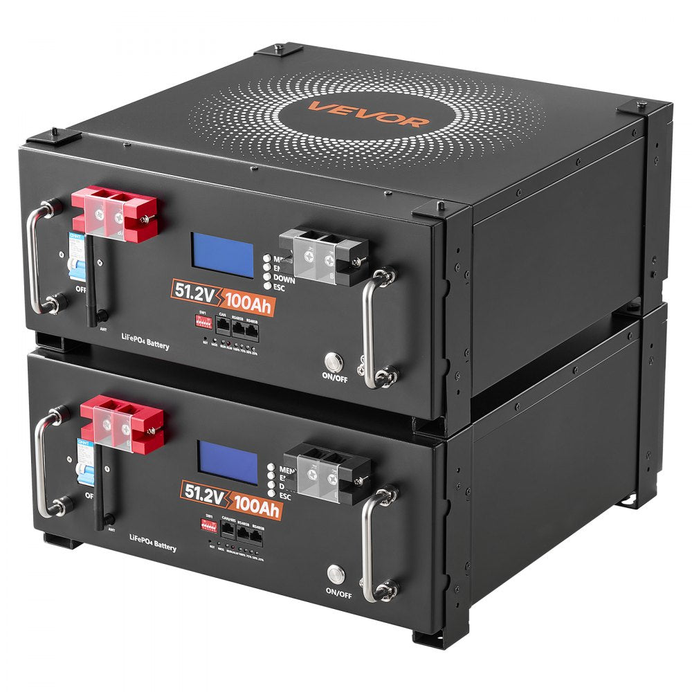 Vevor Server Rack Battery 48V 100Ah LiFePO4 Lithium Battery 2 Pack New