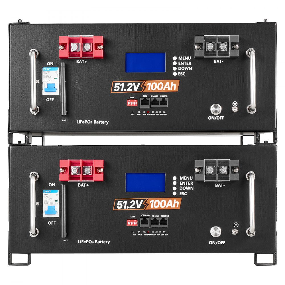 Vevor Server Rack Battery 48V 100Ah LiFePO4 Lithium Battery 2 Pack New