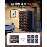 Vevor Server Rack Battery 48V 100Ah LiFePO4 Lithium Battery with 100A BMS Bluetooth LCD Display 5120Wh New