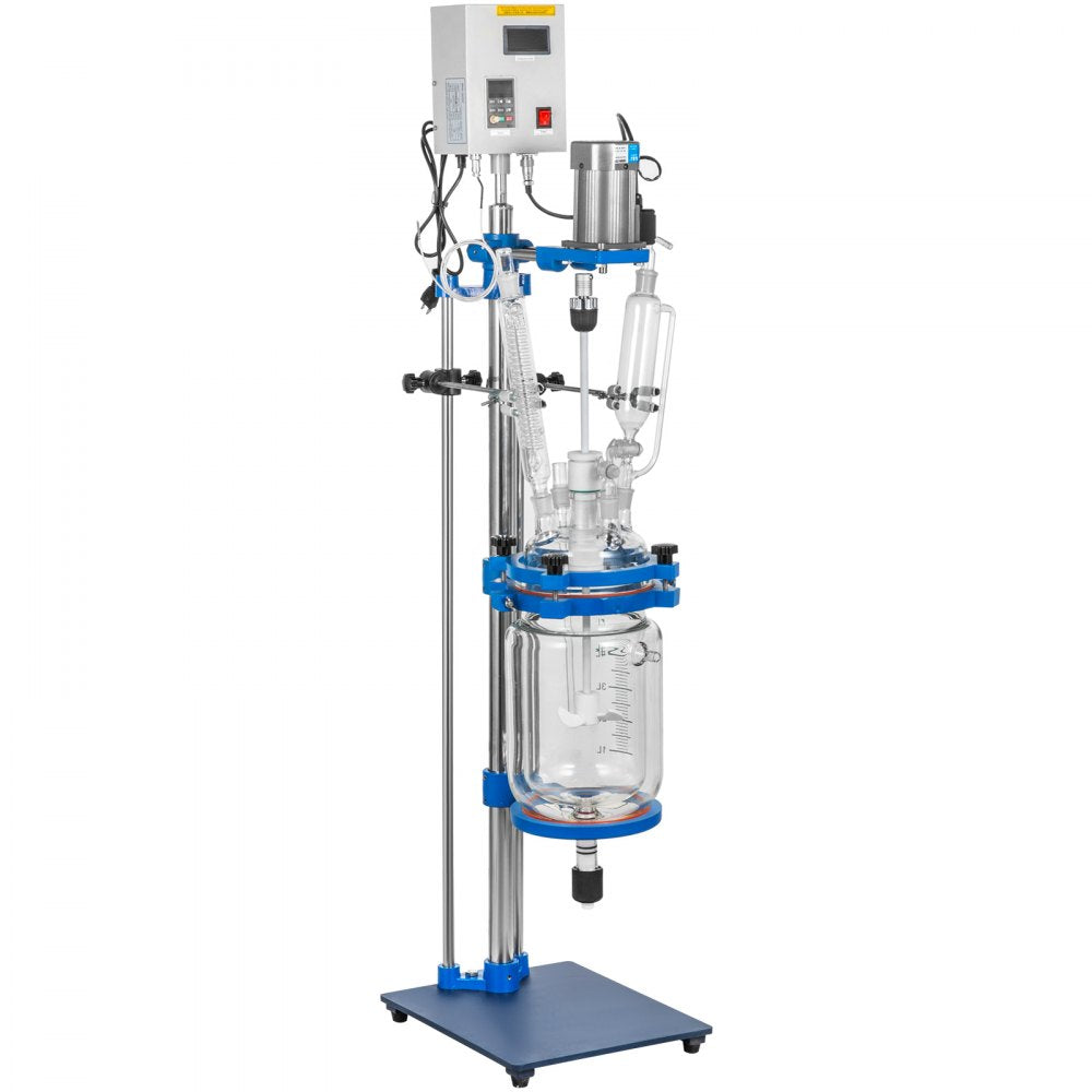 Vevor Jacketed Reactor 5L Laboratory Glass Reaction Vessel New
