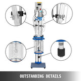Vevor Jacketed Reactor 5L Laboratory Glass Reaction Vessel New