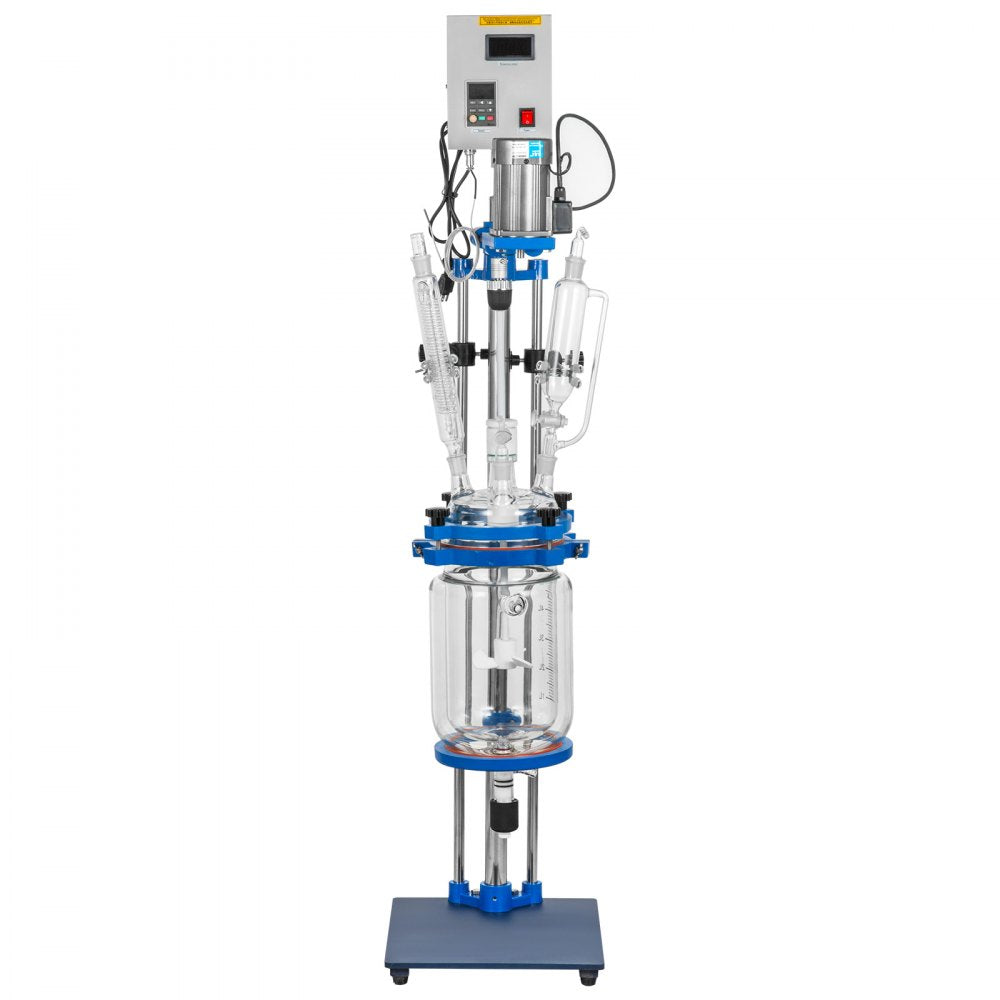 Vevor Jacketed Reactor 5L Laboratory Glass Reaction Vessel New