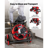 Vevor Drain Cleaner Machine Portable Auto Feed Sewer Snake Auger 100' x 1/2" New