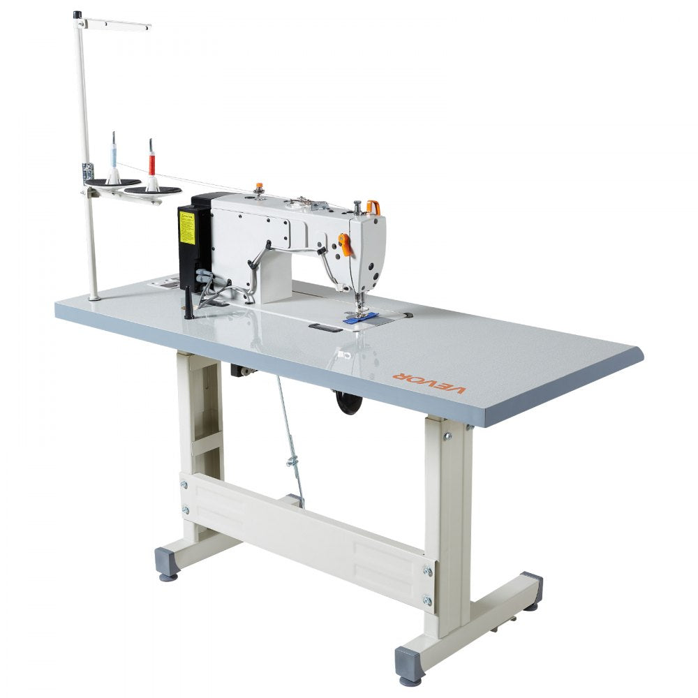 Vevor Industrial Sewing Machine 550W Lockstitch Sewing Machine Set with Servo Motor and Table Stand New