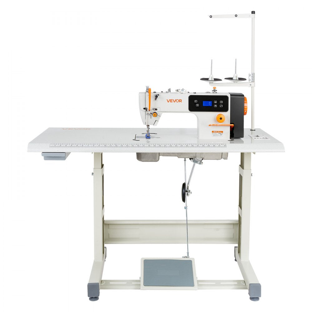 Vevor Industrial Sewing Machine High-Speed Lockstitch Sewing Machine Set with Servo Motor and Table Stand New