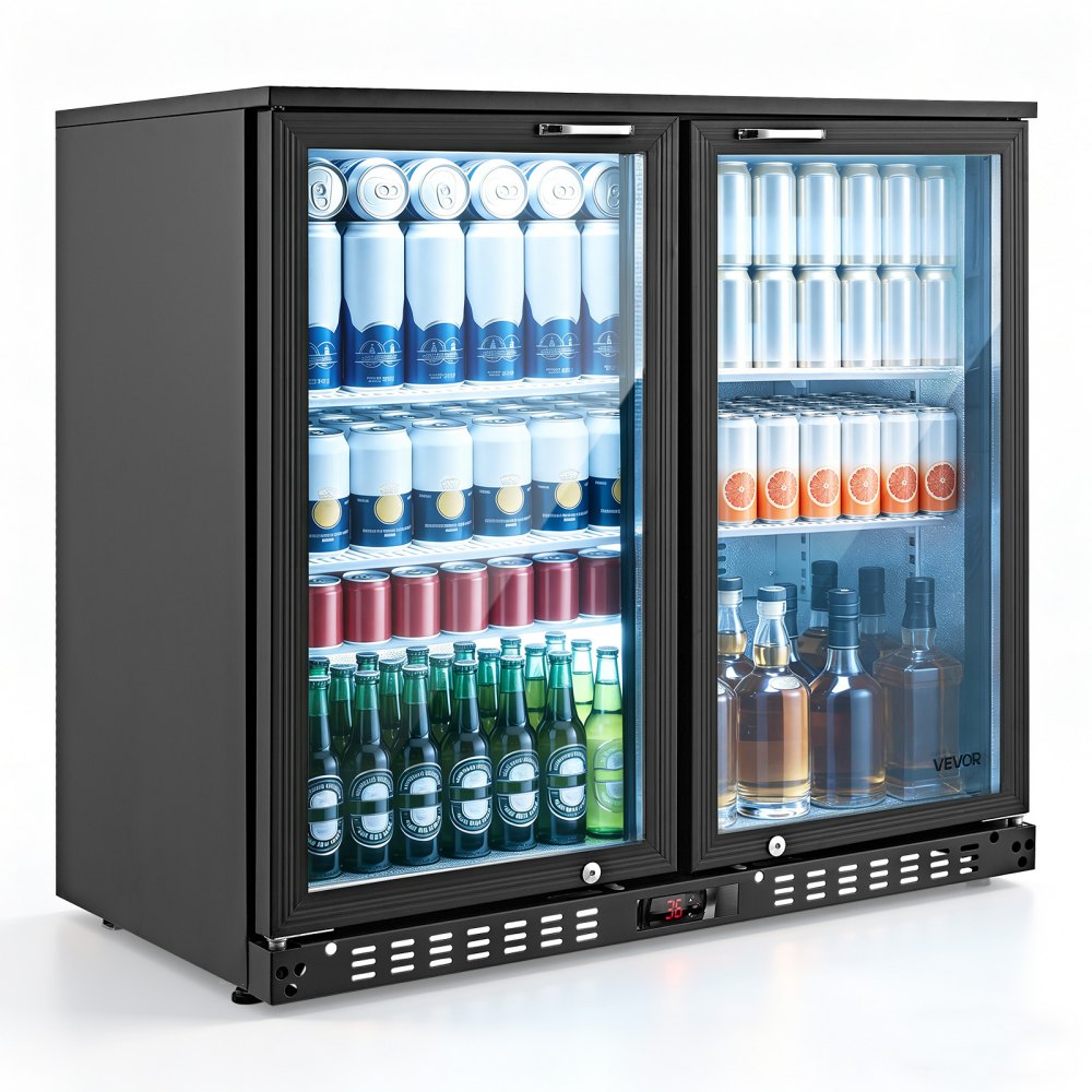 Vevor Back Bar Cooler 7.4 Cu. Ft Under Counter Commercial Beverage Refrigerator New