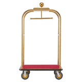 Vevor Hotel Luggage Cart Heavy-Duty Bellman Trolley 1200 lbs Gold New