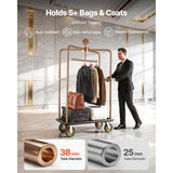 Vevor Hotel Luggage Cart Rose Gold Heavy-Duty Bellman Trolley New