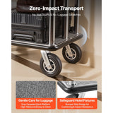 Vevor Bellman Cart Hotel Luggage Cart 1500 lbs Stainless Steel Silver New