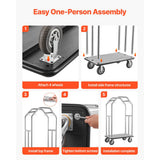 Vevor Bellman Cart Hotel Luggage Cart 1500 lbs Stainless Steel Silver New