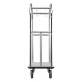 Vevor Bellman Cart Hotel Luggage Cart 1500 lbs Stainless Steel Silver New