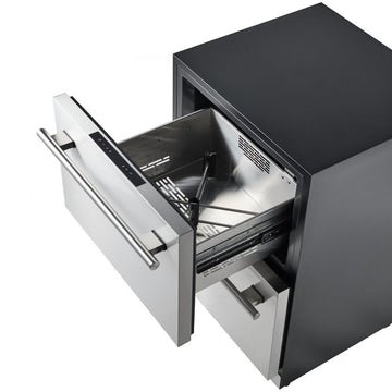 Vevor Drawer Refrigerator 24" Undercounter Fridge Freezer Combo New