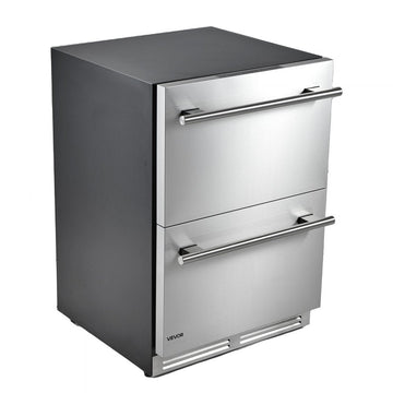 Vevor Drawer Refrigerator 24" Undercounter Fridge Freezer Combo New