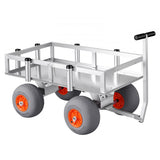 Vevor Fishing Cart Foldable Beach Cart with 13" All-Terrain PU Balloon Tires 350 lbs Capacity New