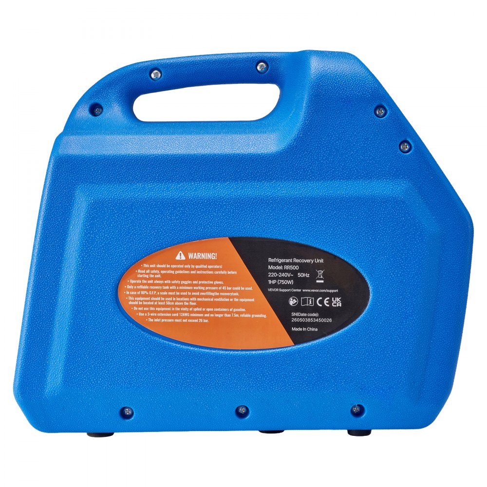 Vevor Refrigerant Recovery Machine Portable 1 HP Dual-Cylinder AC Recovery Unit New