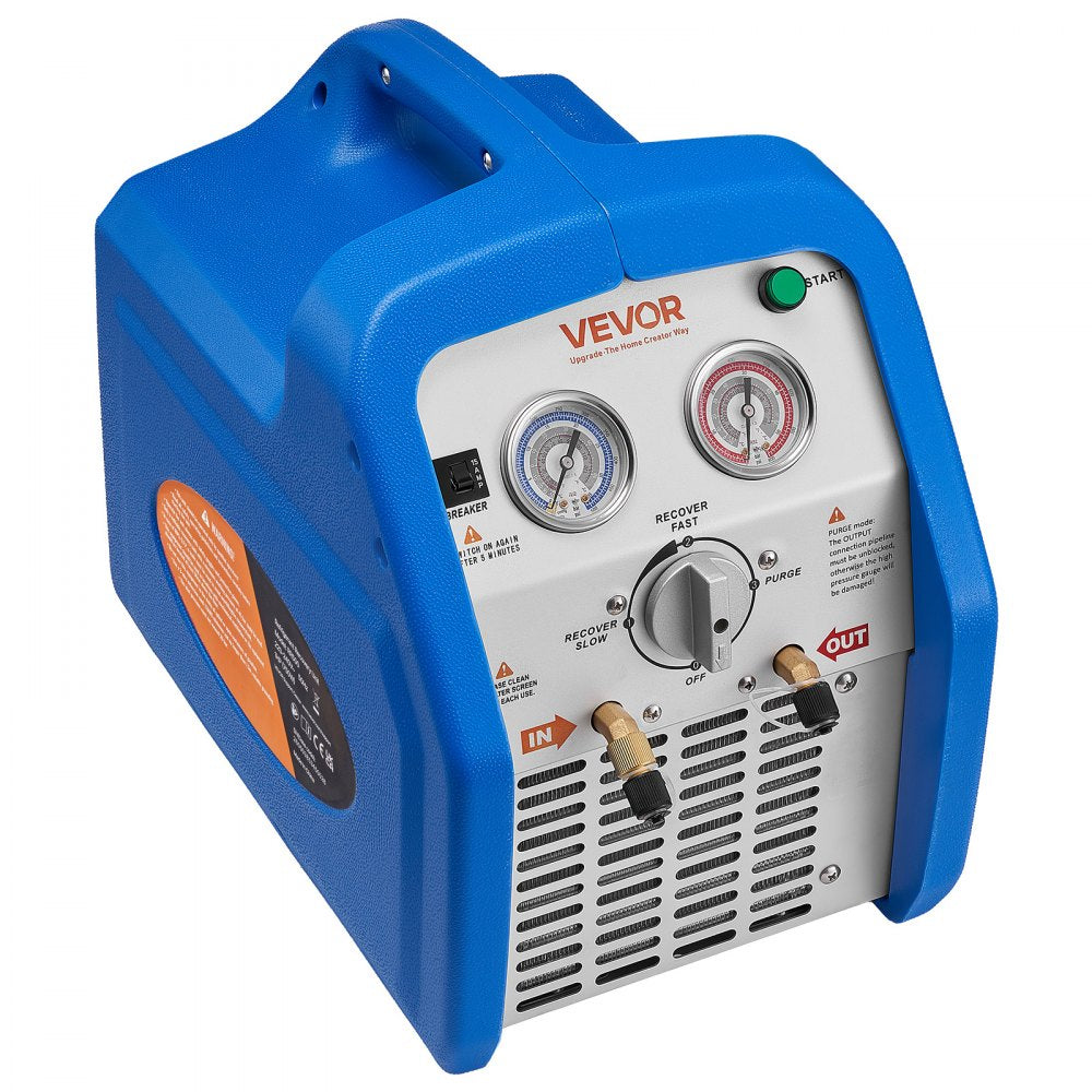Vevor Refrigerant Recovery Machine Portable 1 HP Dual-Cylinder AC Recovery Unit New