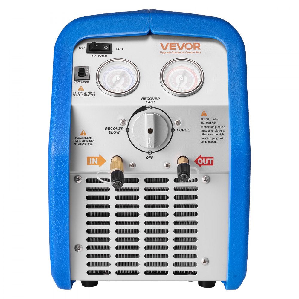 Vevor Refrigerant Recovery Machine Portable 3/4 HP 120V Single-Cylinder AC Unit New