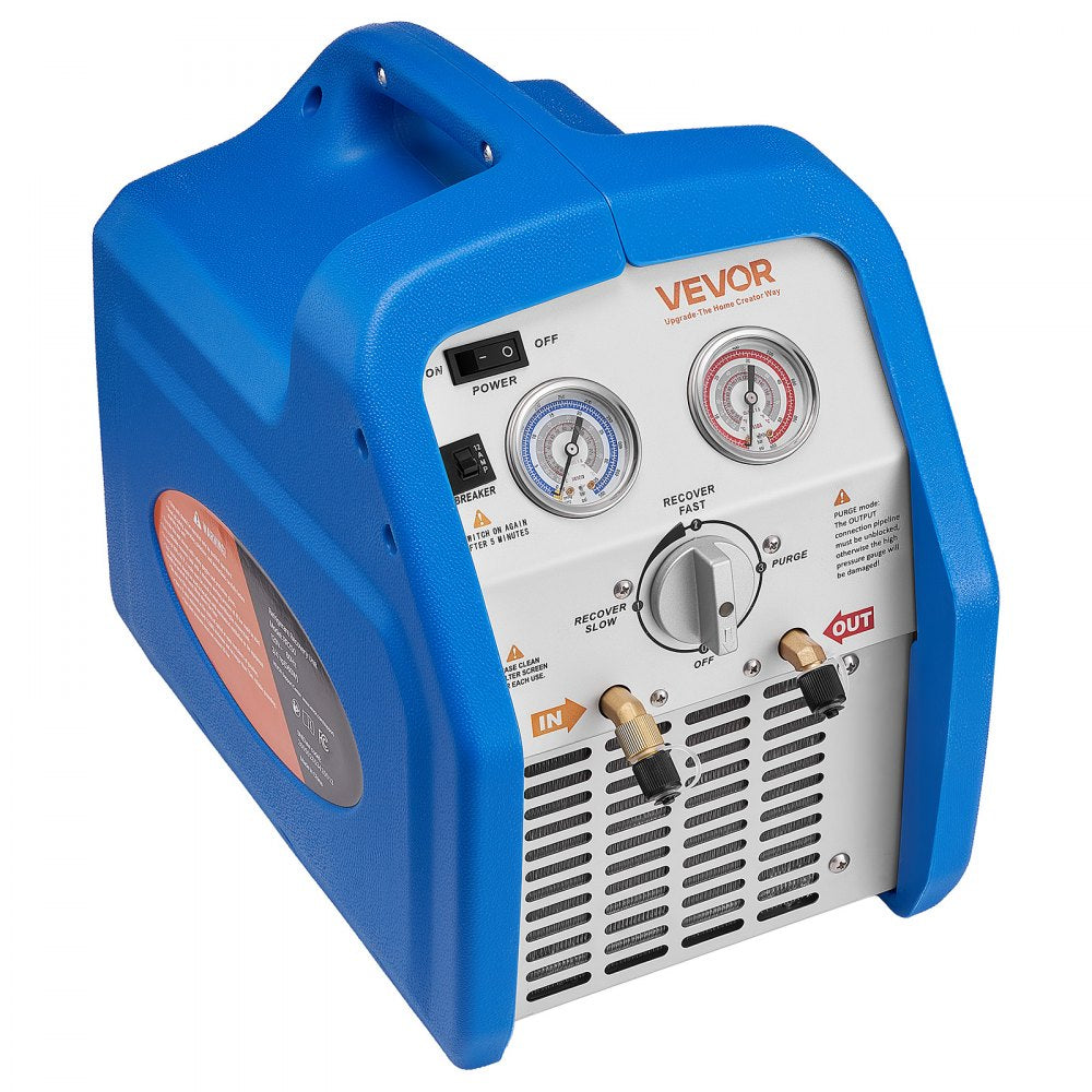 Vevor Refrigerant Recovery Machine Portable 3/4 HP 120V Single-Cylinder AC Unit New
