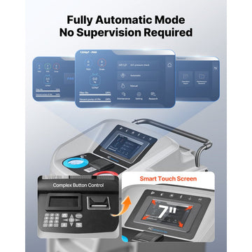 Vevor Refrigerant Recovery Machine Fully Automatic 1234yf 7" Touch Screen New
