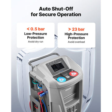 Vevor Refrigerant Recovery Machine Fully Automatic 1234yf 7" Touch Screen New