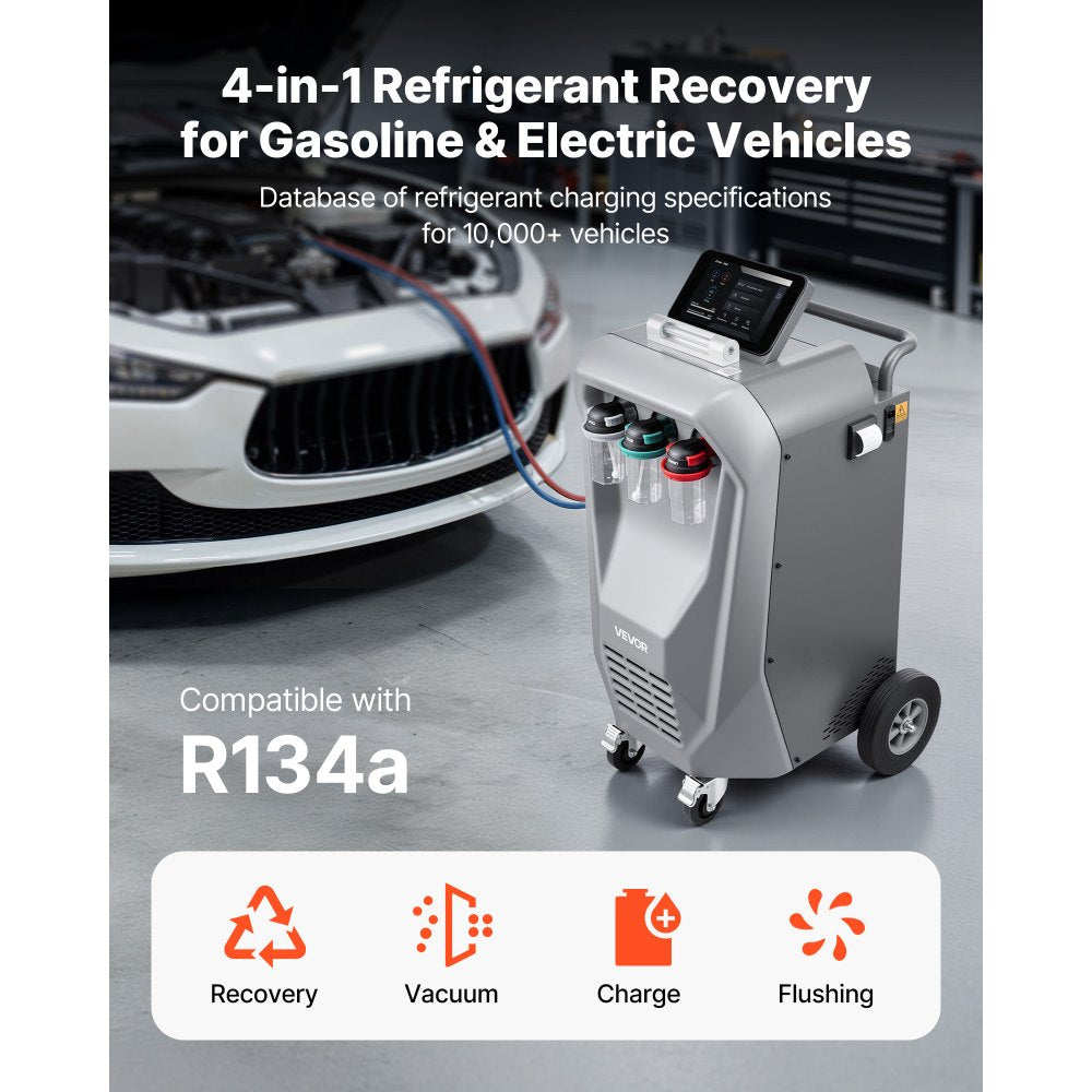 Vevor Refrigerant Recovery Machine Fully Automatic R134a Automotive A/C Service Unit New