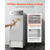 Vevor Upright Freezer Commercial Reach-In 29" 21.9 Cu. Ft. Stainless Steel Single Door New