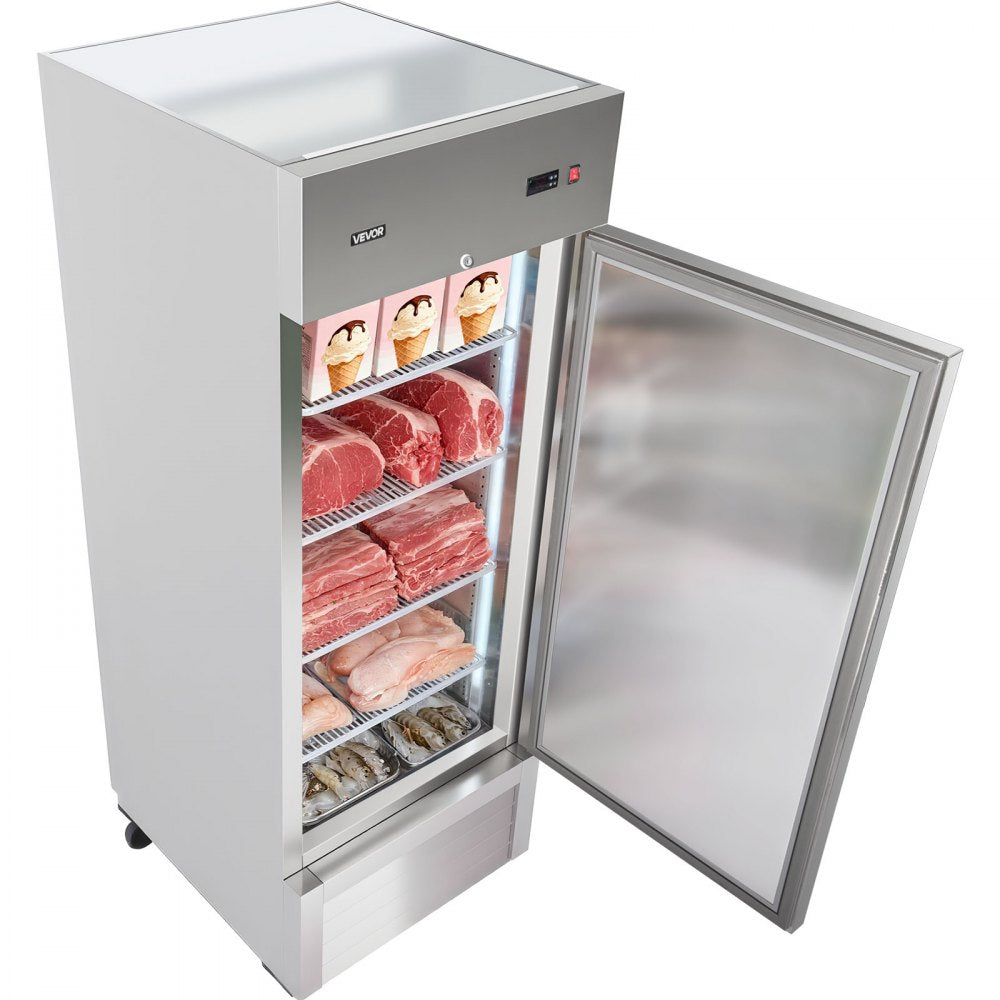 Vevor Upright Freezer Commercial Reach-In 29" 21.9 Cu. Ft. Stainless Steel Single Door New