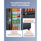Vevor Merchandiser Refrigerator 12.7 Cu. Ft Glass Door Display Beverage Cooler New