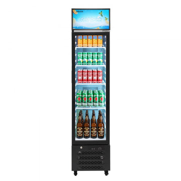 Vevor Beverage Refrigerator Commercial Merchandiser Glass Door Display Cooler 7.5 Cu. Ft. New