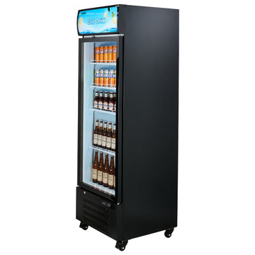 Vevor Commercial Merchandiser Refrigerator 15.9 Cu. Ft. Glass Door Beverage Cooler with Customizable Lightbox New
