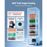 Vevor Merchandiser Refrigerator 6.1 Cu. Ft. Glass Door Beverage Cooler with Lightbox New