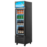 Vevor Merchandiser Refrigerator 6.1 Cu. Ft. Glass Door Beverage Cooler with Lightbox New