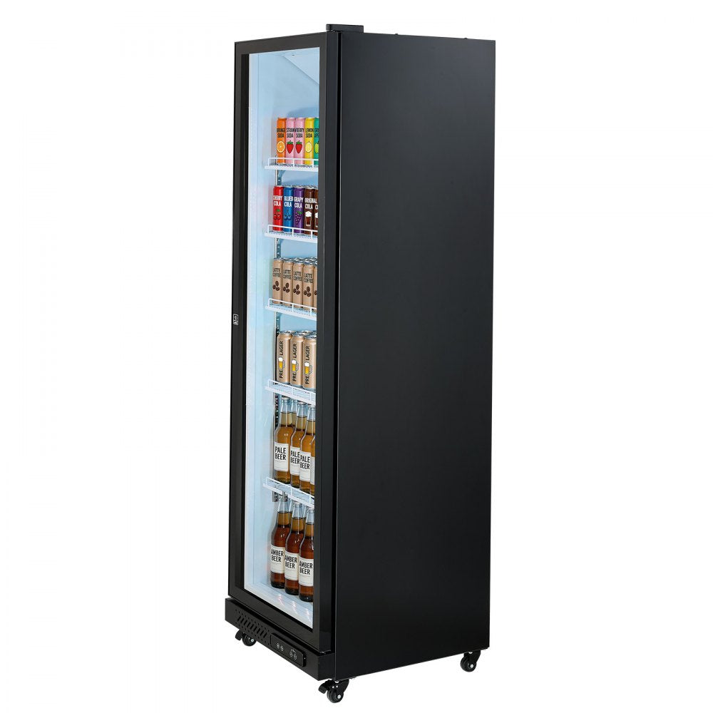 Vevor Beverage Refrigerator Commercial Merchandiser 12.4 Cu. Ft. Glass Door Display Cooler New