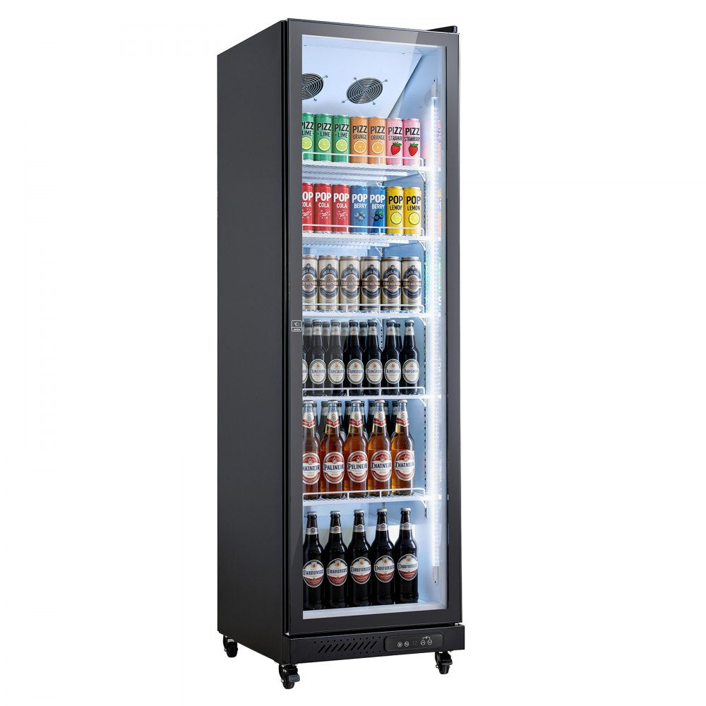 Vevor Beverage Refrigerator Commercial Merchandiser 12.4 Cu. Ft. Glass Door Display Cooler New