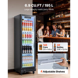 Vevor Merchandiser Refrigerator 6.9 Cu. Ft. Glass Door Display Beverage Cooler New