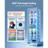 Vevor Merchandiser Refrigerator 6.9 Cu. Ft. Glass Door Display Beverage Cooler New