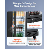 Vevor Merchandiser Refrigerator 6.9 Cu. Ft. Glass Door Display Beverage Cooler New