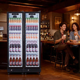 Vevor Merchandiser Refrigerator 6.9 Cu. Ft. Glass Door Display Beverage Cooler New