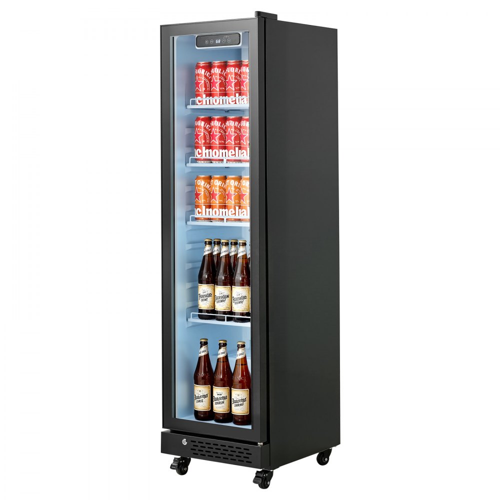 Vevor Merchandiser Refrigerator 6.9 Cu. Ft. Glass Door Display Beverage Cooler New