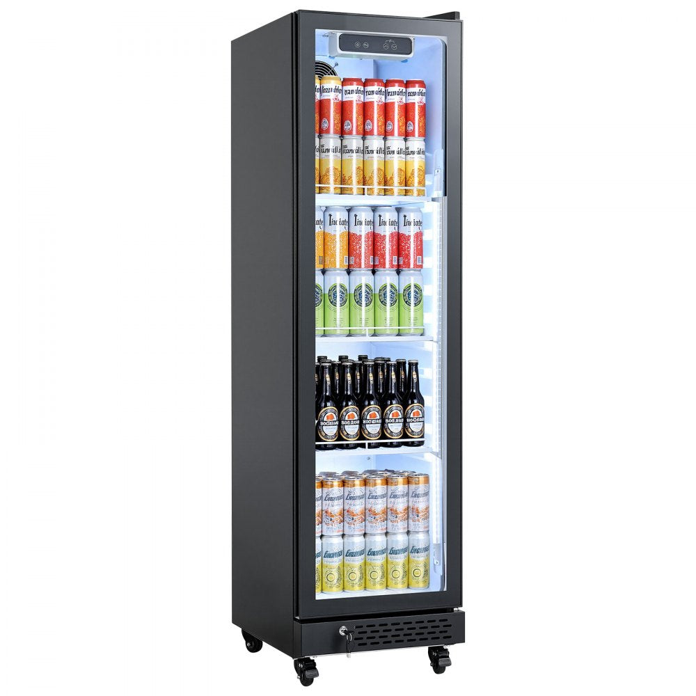 Vevor Merchandiser Refrigerator 6.9 Cu. Ft. Glass Door Display Beverage Cooler New