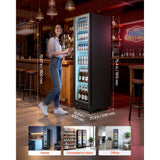 Vevor Merchandiser Refrigerator 8.3 Cu. Ft. Glass Door Beverage Cooler New