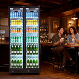 Vevor Merchandiser Refrigerator 8.3 Cu. Ft. Glass Door Beverage Cooler New