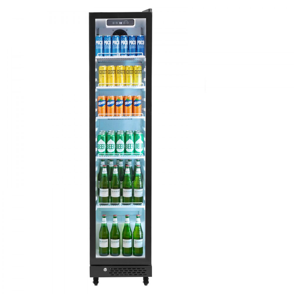 Vevor Merchandiser Refrigerator 8.3 Cu. Ft. Glass Door Beverage Cooler New