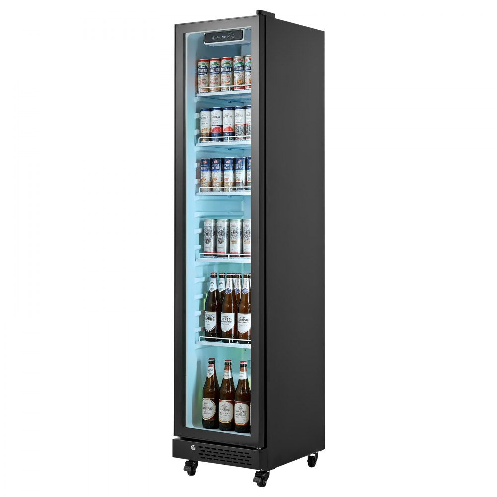 Vevor Merchandiser Refrigerator 8.3 Cu. Ft. Glass Door Beverage Cooler New