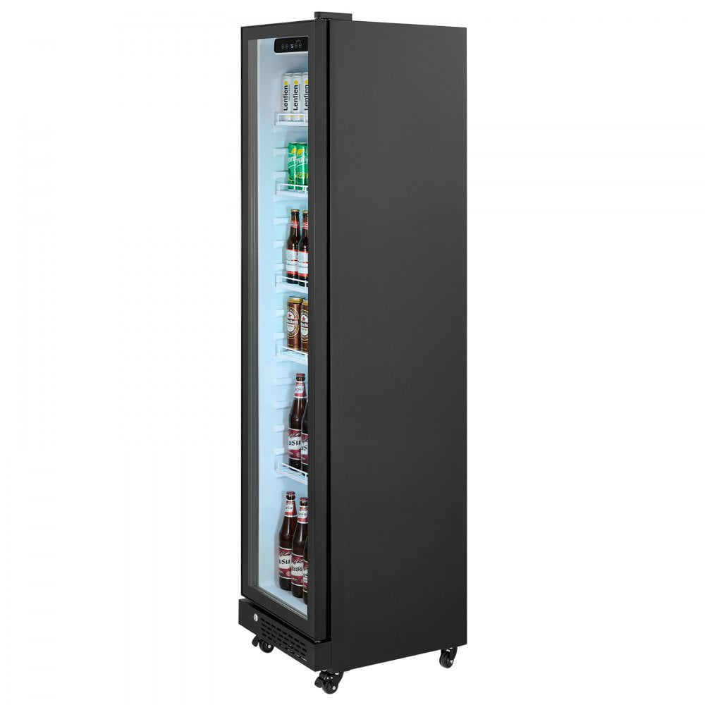 Vevor Merchandiser Refrigerator 8.3 Cu. Ft. Glass Door Beverage Cooler New