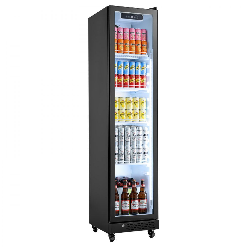 Vevor Merchandiser Refrigerator 8.3 Cu. Ft. Glass Door Beverage Cooler New