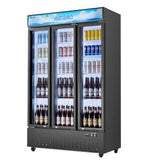 Vevor Merchandiser Refrigerator 26.8 Cu. Ft. 3-Door Upright Beverage Cooler Display Refrigerator New