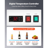 Vevor Merchandiser Refrigerator 35.3 Cu. Ft. Upright Beverage Cooler with 2 Glass Doors and Customizable Lightbox New